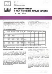 Écu-SME Information & Taux d intérêt des Banques Centrales. 5 /1998 Mensuel