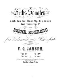 Partition de violoncelle, 3 violoncelle sonates, Op.38 par Bernhard Romberg