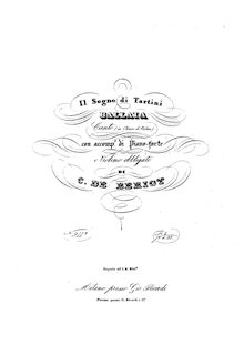 Score, Il Sogno di Tartini: Ballata, Bériot, Charles-Auguste de