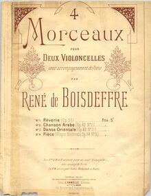 Partition couverture couleur, Rêverie, Op.55, Boisdeffre, René de