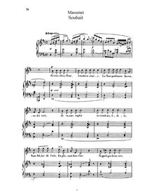 Partition complète (D Major: haut voix et piano), Souhait