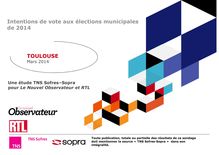 Municipales 2014 : Intentions de vote | Toulouse