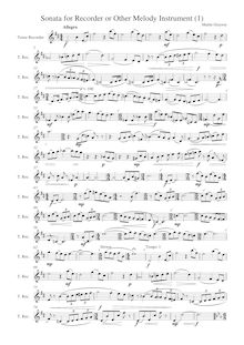 Partition Playing score pour 4 sonates, An Album of 4 Solo (Alone) enregistrement  sonates