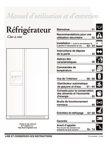 Notice Réfrigérateur Frigidaire  FRS23KR4AQ3