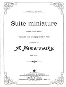 Partition de piano,  Miniature, Nemerovsky, Aleksandr