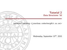Tutorial 2 - Data Structures  10