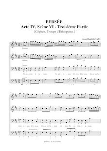 Partition Act IV, Scene 6, Third , partie, Persée, Lully, Jean-Baptiste