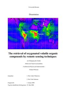 The retrieval of oxygenated volatile organic compounds by remote sensing techniques [Elektronische Ressource] / Folkard Wittrock