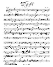 Partition cor (E♭), Quintett Es-Dur, E♭ major, Heim, Max