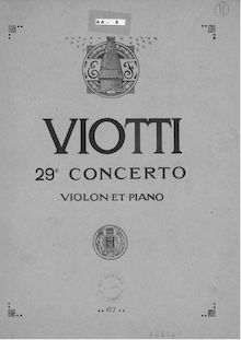 Partition de violon, violon Concerto No.29, E minor, Viotti, Giovanni Battista