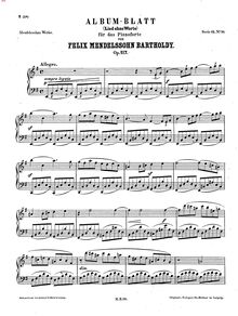 Partition complète (lower resolution), Feuille d album, Op.117