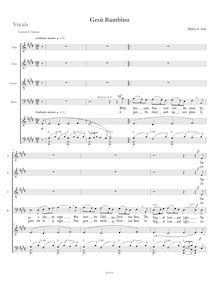 Partition Vocal score, Gesù bambino, The Infant Jesus ; Jesu Redemptor ; Christmas Anthem