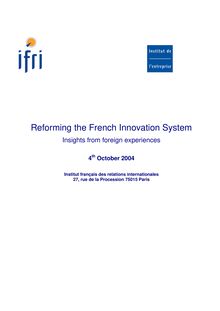 Reforming the French Innovation System