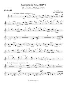Partition violons II, Symphony No.34, F major, Rondeau, Michel par Michel Rondeau