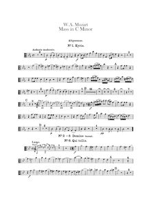 Partition Trombone 1, 2, 3, Mass, Große Messe ; Great Mass ; Mass No.17