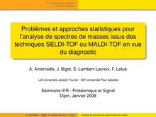 Problèmes et approches statistiques pour l analyse de ...