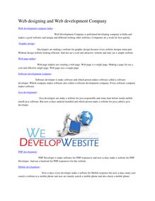  web designing and Web development Company