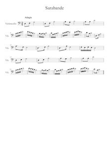 Partition Sarabande,  No.1 en C major, C major, Cohen, Roberto Cesar