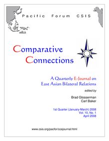 Draft: Comparative Connections, Volume 10, Number 1