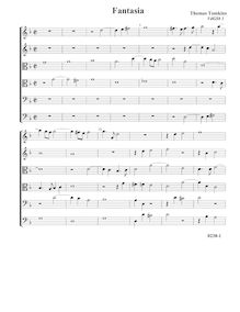 Partition Fantasia VdGS No.1 - partition complète (Tr Tr T T B B), fantaisies pour 6 violes de gambe