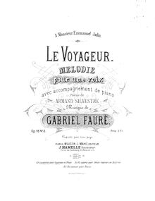 Partition complète, Trois mélodies, 3 Songs, Fauré, Gabriel par Gabriel Fauré