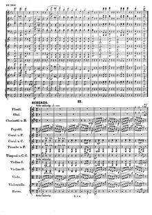 Partition , Scherzo: Sehr mäßig, Symphony No.3, Op.97, "Rhenish" par Robert Schumann