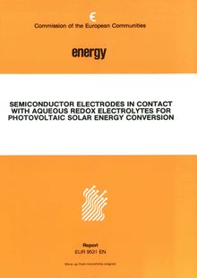 Semiconductor electrodes in contact with aqueous redox electrolytes for photovoltaic solar energy conversion