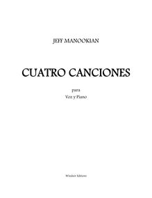 Partition complète, Cuatro Canciones, Manookian, Jeff par Jeff Manookian