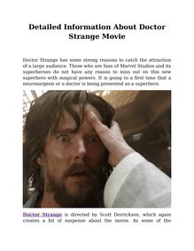 Detailed Information About Doctor Strange Movie