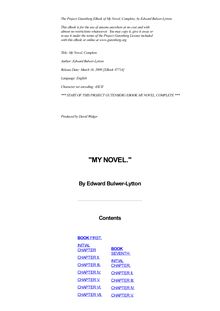 My Novel — Complete