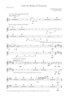 Partition cor 1/2 (F) (transposition), Ascanio, Saint-Saëns, Camille