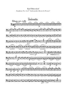 Partition violoncelles, 6 Symphonies after Ovid s Metamorphoses par Carl Ditters von Dittersdorf