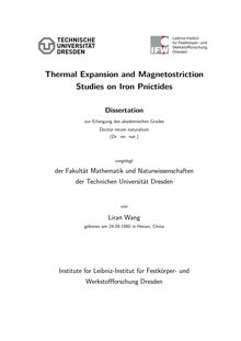 Thermal expansion and magnetostriction studies on iron pnictides [Elektronische Ressource] / von Liran Wang