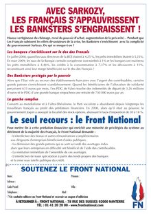 Avec Sarkozy, les Français s'appauvrissent les banksters - Front ...