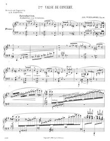 Partition complète, Valse de Concert, Wieniawski, Józef