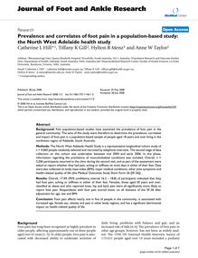 Prevalence and correlates of foot pain in a population-based study: the North West Adelaide health study