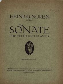 Partition couverture couleur, violoncelle Sonata, Op.47, A minor