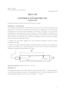 Controle non destructif 2006 Conception mécanique Hautes Etudes d Ingénieur (Lille)