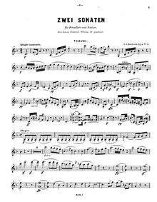 Partition de violon (alternate), violoncelle Sonata, F Major