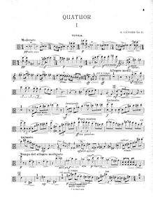 Partition de viole de gambe, Piano quatuor, Op.31, Catoire, Georgy par Georgy Catoire
