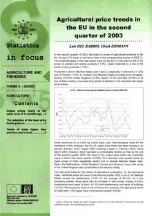 Agricultural price trends in the EU in the second quarter of 2003