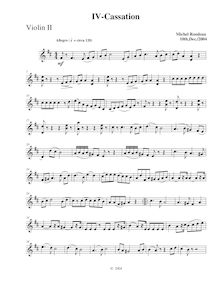 Partition violon 2,  No.3 en D major, D major, Rondeau, Michel par Michel Rondeau