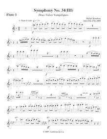 Partition flûte 1, Symphony No.34, F major, Rondeau, Michel par Michel Rondeau