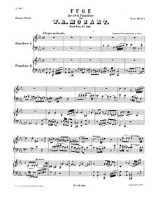 Partition complète, Fugue, C minor, Mozart, Wolfgang Amadeus par Wolfgang Amadeus Mozart