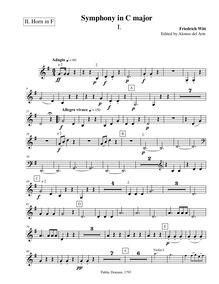 Partition cor 2 (F), Symphony No.14 en C major, “Jena” Symphony