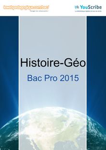 Corrigé Bac pro 2015 : Histoire-Géo 