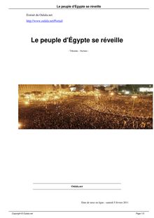Le peuple d Égypte se réveille