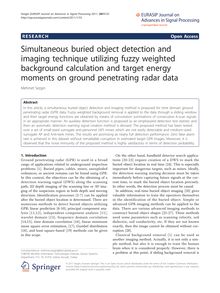 Simultaneous buried object detection and imaging technique utilizing fuzzy weighted background calculation and target energy moments on ground penetrating radar data