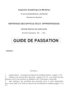 version pdf - GUIDE DE PASSATION