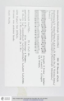 Partition complète et parties, Sinfonia en G major, GWV 610